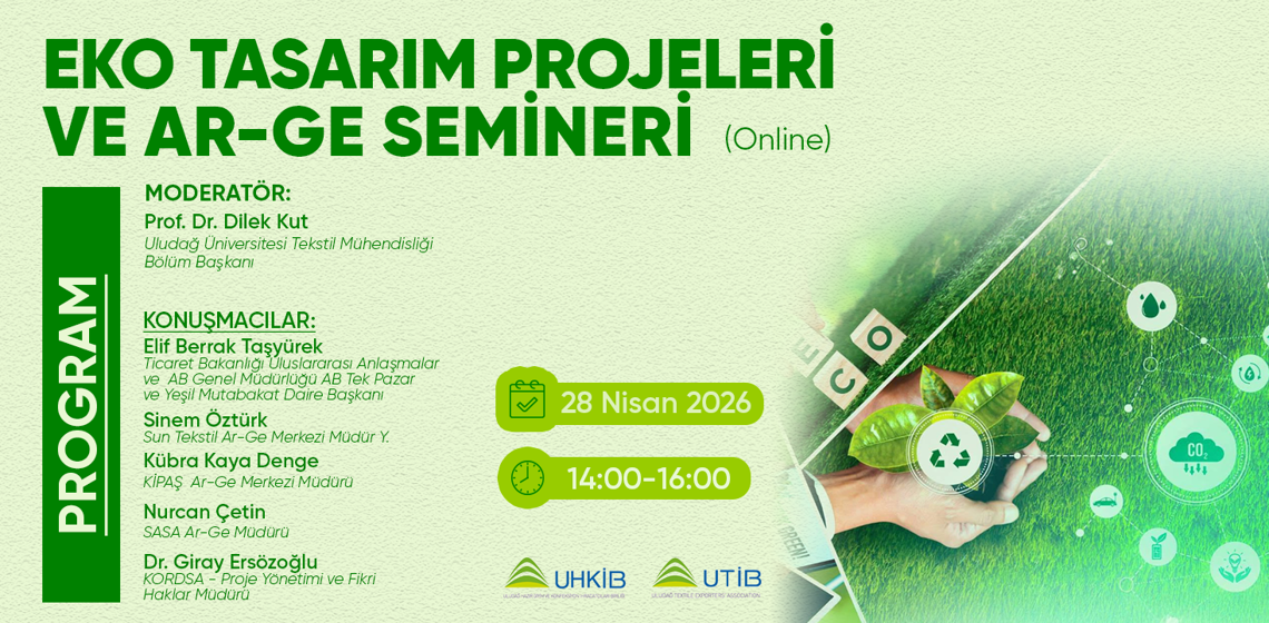 Eko Tasarım Projeleri ve AR-GE Semineri  Programı